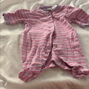 Circo Pink and Purple Striped Footie newborn